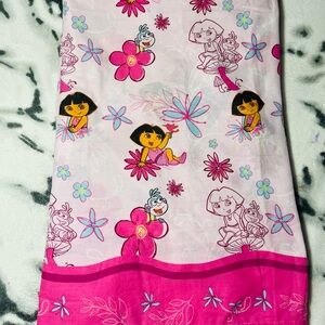 2005 Y2K DORA THE EXPLORER and BOOTS Twin Flatbed Bed Sheet